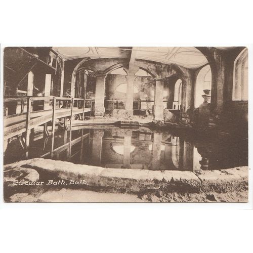 Roman Circular Bath in Bath R Wilkinson & Co Postcard