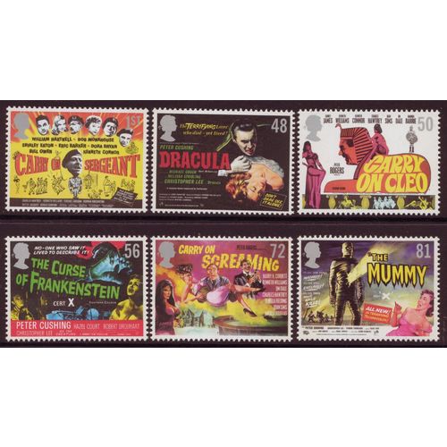GB 2008 Carry On & Hammer Horror Films Unmounted Mint NHM SG 2849-2854 stamp