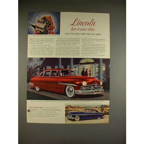 1949 Lincoln Cosmopolitan Car Ad - Thrill Every Family!