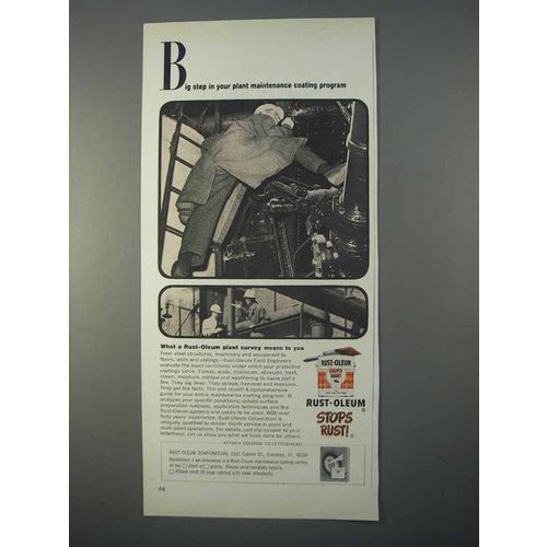 1966 Rust-Oleum Paint Ad - Plant Maintenance Coating