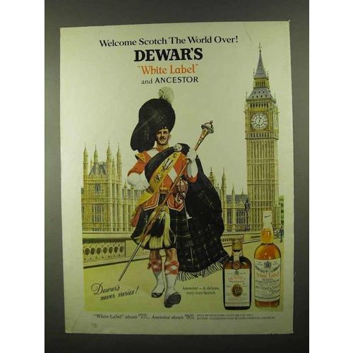 1968 Dewar's White Label Scotch Ad - World Over