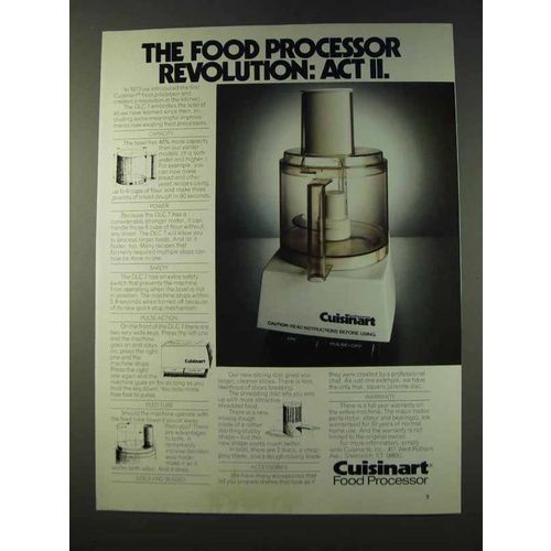 1979 Cuisinart DLC 7 Food Processor Ad - Revolution