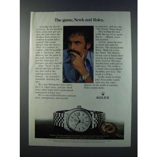 1981 Rolex Datejust Chronometer Ad - John Newcombe