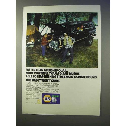 1983 NAPA Auto Parts Ad - Too Bad It Won't Start
