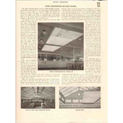 athey company 1941 perennial window skylight shades vintage catalog