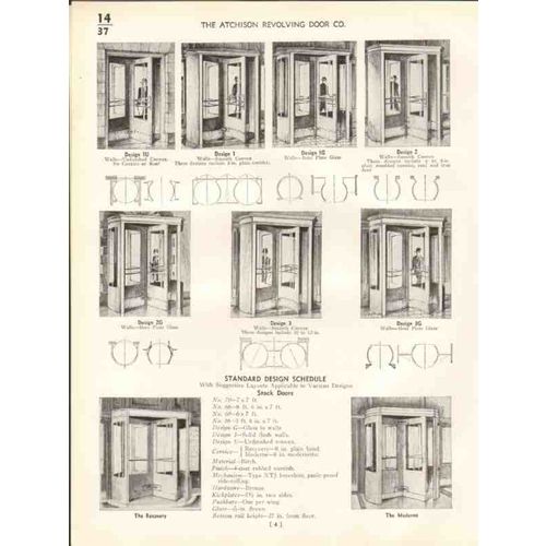 atchison revolving door company 1938 wings enclosures vintage catalog