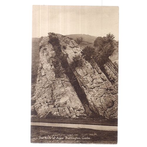 THE ROCK OF AGES, BURRINGTON COMBE, SOMERSET. unused vintage postcard W. Gough =
