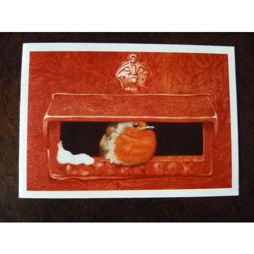 GB 1995 Royal Mail Robin in the box greetings card postage rates Ken Lilly art