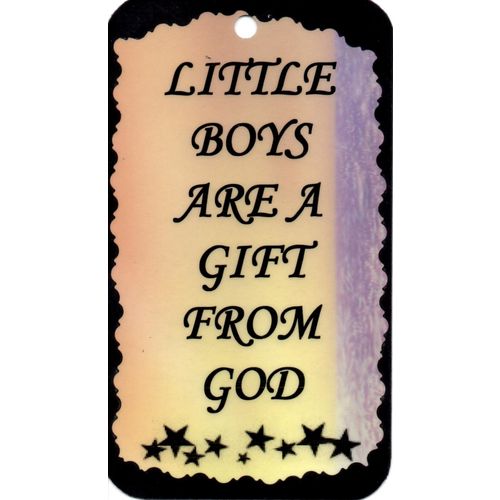 1110 Inspirational Saying Little Boys Are A Gift From God Sign Magnet Gift