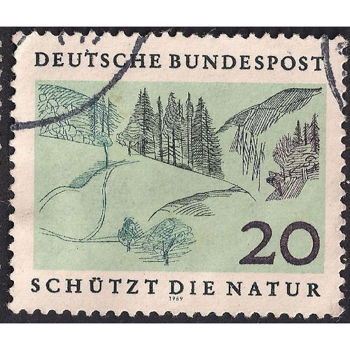 GERMANY, Nature Conservation Year, green 1969, 20 Pf
