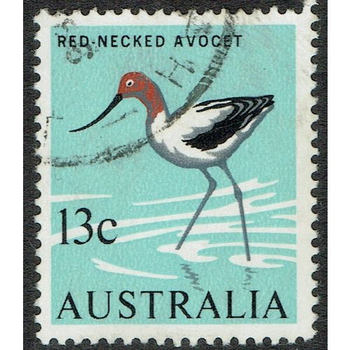 Australia 1966 Decimal Currency 13c Red Black Grey and Turquoise Green SG392 FU