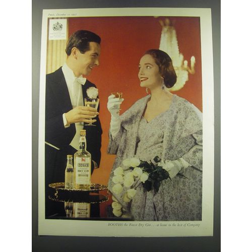 1957 Booths Gin Ad - Booths the finest dry gin