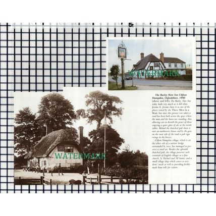 (7854) The Barley Mow Inn Clifton Hampden Oxfordshire - 1980s Cutting