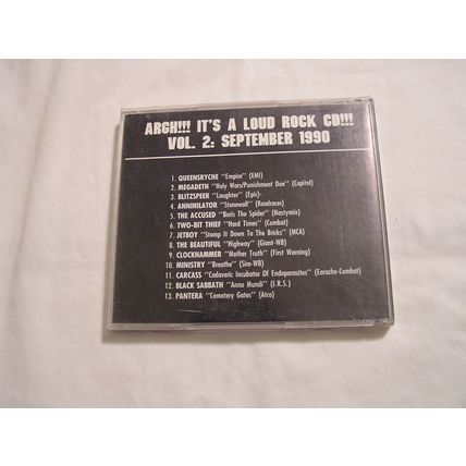 ARGH!!I'T'S A LOUD ROCK VOL.2 SEPTEMBER 1990 Various Artists Promo CD