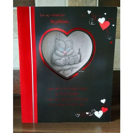 Valentine's Card - Tatty Teddy - Boyfriend - ( Velvet Strip ) 001