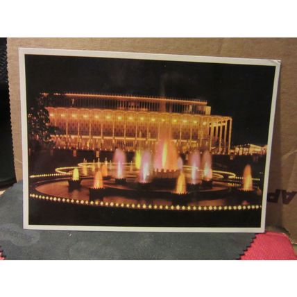 CONCERT HALL AT NIGHT, TIVOLI, COPENHAGEN, DENMARK ..unused vintage postcard. =