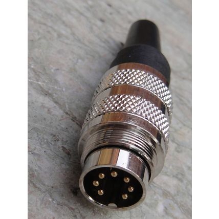 DIN Plug, 7 Pin, Locking, Metal Cased, NOS. Quality Professional. Microphone ?