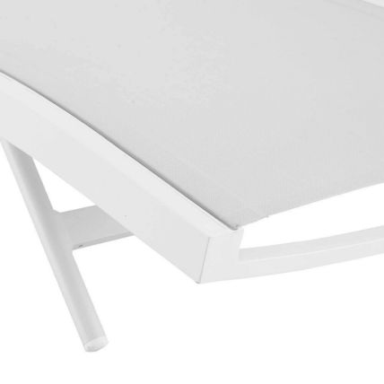 Modern Patio Chaise Lounge Chair Breathable Mesh Powder-Coated Aluminum Frame