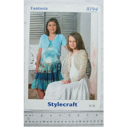 Vintage: Stylecraft 8194 boleros, fantasia, 20-30 inch, 51-76 cm