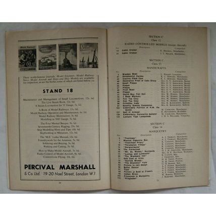 1956 catalogue The Eighth Northern Models Exhibition, Manchester