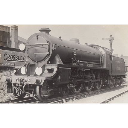 Southern Railway 805 By Crossley Oil & Gas Advertising Sign Real Photo Train Pos