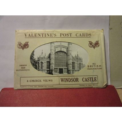 WINDSOR CASTLE, pack of 6 unused b/w vintage postcards by Valentine /