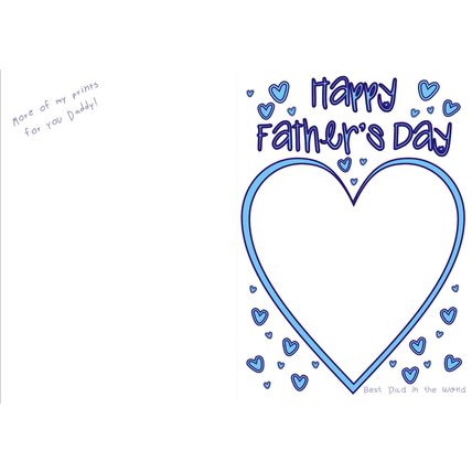 New Make your own Fathers Day Card YOUR Baby Son Daughter Hand prints Footprints