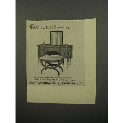 1953 Union-National Consulate Vanity Ad