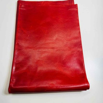 Cambridge Leather Collection Sample 23" x 24" Fabric Red