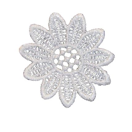 Flower Lace Sew On Decoration 5.5cm x 5.5cm Dress Making Badge Motif Patch P010