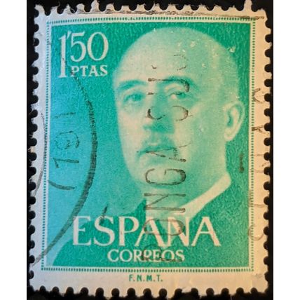 Stamp Spain SG1218 1956 1.5Pta General Franco Used
