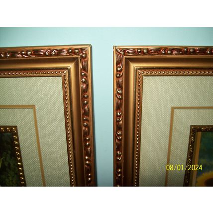 Framed Floral Pictures x 2