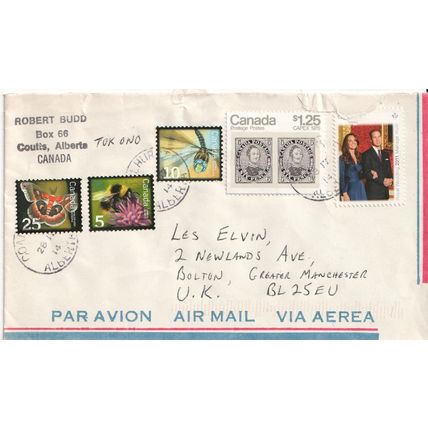 Canada Airmail 2014 - assorted stamps on cover