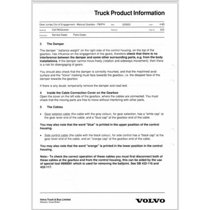 Volvo Trucks Power Transmission Product Information 1998 2003 PDF
