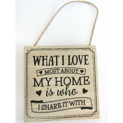 Homely Home Wooden Plaque Sign Wall Hanging
