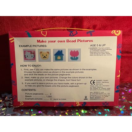 A Very Rare New Sanrio 1996 Hello Kitty Vintage Bead Picture Set