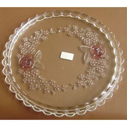 Walther Crystal Glass cake stand plate