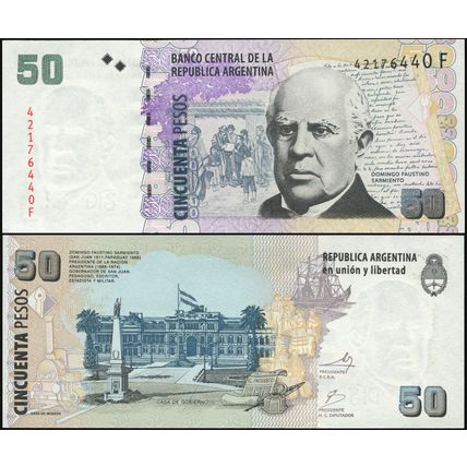 Argentina. Banknote 50 pesos. ND (2011). Unc. Paper. Cat# P.356 [Serie F]