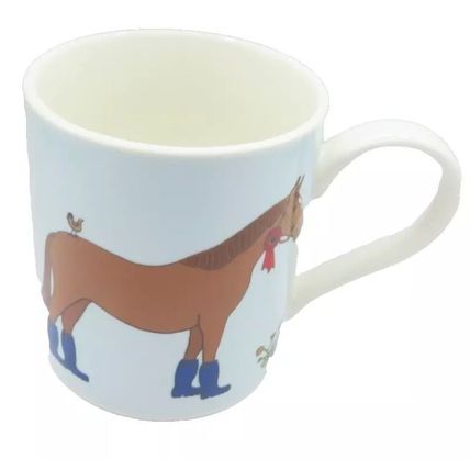 Horse Wearing Wellies Mug Fine China Ceramic 9.5 CM Microwave & Dishwasher Safe