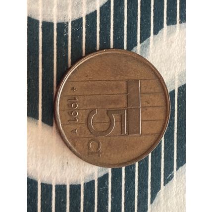 Umlaufmünze Niederlande 5 Cent 1991