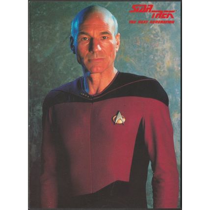 Star Trek TNG - Patrick Stewart, Captain Jean-Luc Picard, 1989 - Engale Postcard