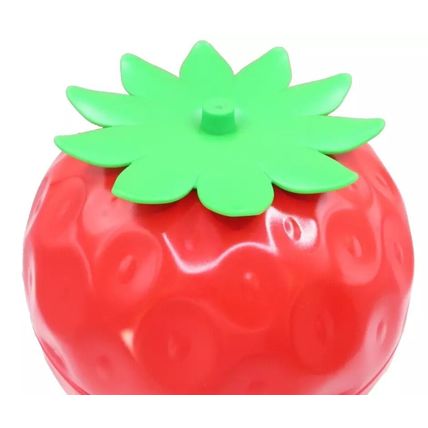 Strawberry Shaped Ornament/Storage Red & Green 15 CM Gift Plastic Mothers Day