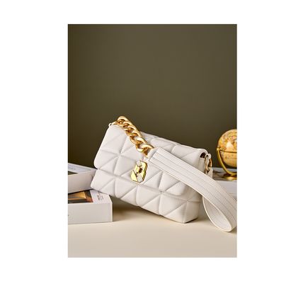 Genuine Leather Women Shoulder Bag Vintage Crossbody Purse Handbag White