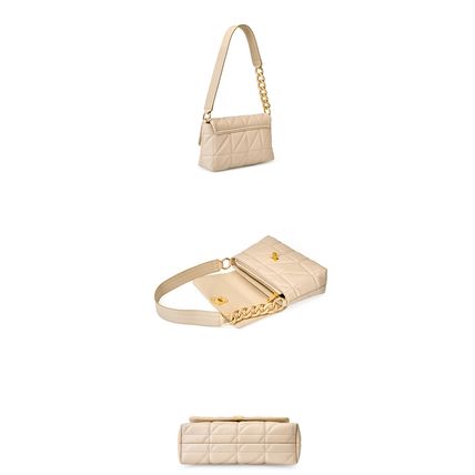 Genuine Leather Women Shoulder Bag Vintage Crossbody Purse Handbag Cream