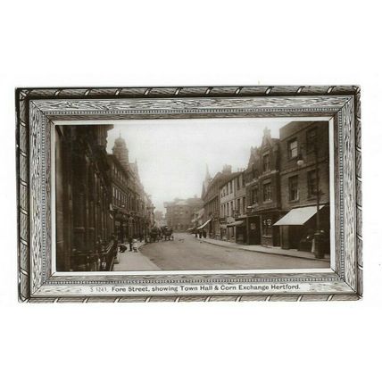 Hertford, Fore Street Showing Town Hall, Hertfordshire, RP Postcard.