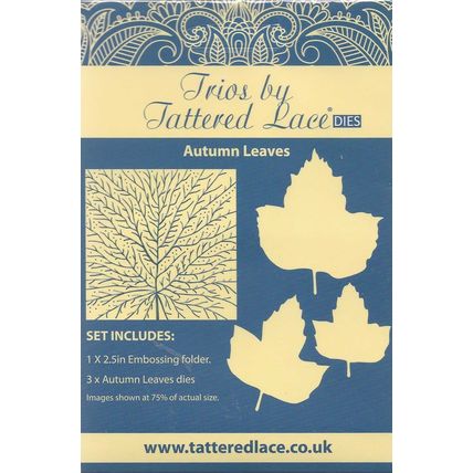 Tattered Lace. Autumn Leaves Die & Embossing Folder Set. Die Cutting Cardmaking