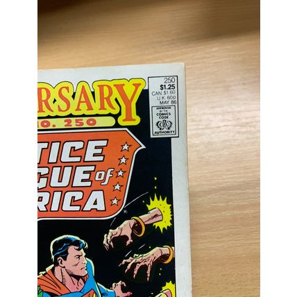 DC COMICS JUSTICE LEAGUE OF AMERICA #250 MAY 1986 (VFN) COMIC (LL)