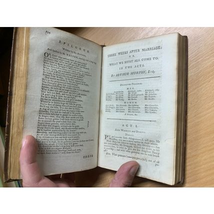 RARE* 1783 "A COLLECTION OF FARCE & ENTERTAINMENTS" THEATRE VOL 4 BOOK (T3)