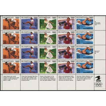 2500b, MNH 25¢ Blue Color Omitted Major Error (4 Strips) PSE Cert - Stuart Katz