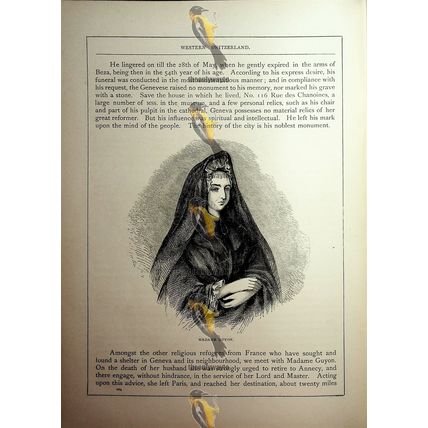 Madame Guyon, French Mystic, Book Illustration (Print), c1890